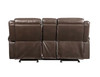 Lydia - Motion Loveseat With USB & Console - Brown Leather Aire