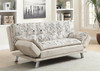 Scripted White Printed Sofa Bed