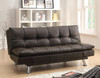 MAI Brown Leather 73" Wide Sofa Bed