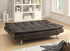 MAI Brown Leather 73" Wide Sofa Bed