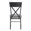 Edina - Side Chair (Set of 2) - Gray Fabric, Oak & Sandy Black