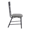 Edina - Side Chair (Set of 2) - Gray Fabric, Oak & Sandy Black