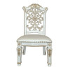 Vendome - 48" Side Chair Set of 2) - Synthetic Leather & Antique Pearl