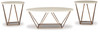 Tarica - Occasional Table Set (Set of 3) - White / Metallic