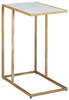 Lanport - Champagne / White - Accent Table