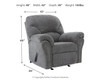 Allmaxx - Rocker Recliner - Pewter