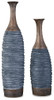 Blayze - Vase Set (Set of 2) - Antique Gray / Brown
