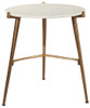 Chadton - White / Gold Finish - Accent Table