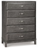 Caitbrook - Five Drawer Chest - Gray
