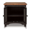 Valebeck - Rectangular End Table - Black / Brown