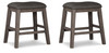 Caitbrook - Upholstered Stool (Set of 2) - Gray
