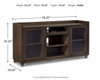 Starmore - XL TV Stand w/Fireplace Option - Brown