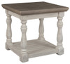 Havalance - Gray / White - Rectangular End Table