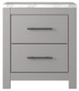 Cottonburg - Light Gray / White - Two Drawer Night Stand