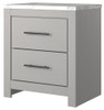 Cottonburg - Light Gray / White - Two Drawer Night Stand