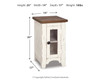 Wystfield - Chair Side End Table - White / Brown