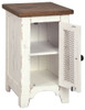 Wystfield - Chair Side End Table - White / Brown Wystfield - Chair Side End Table - White / Brown