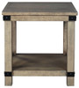 Aldwin - Gray - Rectangular End Table - Crossbuck Styling