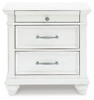 Kanwyn - Whitewash - Three Drawer Night Stand