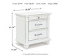 Kanwyn - Three Drawer Night Stand - Whitewash
