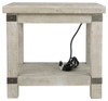 Carynhurst - Rectangular End Table - White Wash Gray
