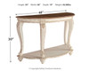 Realyn - White / Brown - Sofa Table