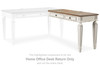 Realyn - White / Brown - Home Office Desk Return