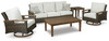 Paradise Trail - Sofa with Cushion - Medium Brown