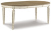 Realyn - Oval Dining Room Extension Table - Chipped White