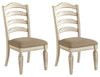Realyn - Dining UPH Side Chair (Set of 2) - Ladderback - Chipped White