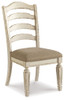 Realyn - Dining UPH Side Chair (Set of 2) - Ladderback - Chipped White