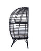 Penelope - Patio Lounge Chair - Light Gray Fabric & Black
