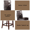 Britney - 20" Counter Height Chair Set of 2) - Espresso Synthetic Leather & Walnut