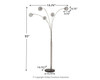 Winter - Metal Arc Lamp  - Silver Finish
