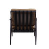 Anzan - Accent Chair - Berham Chestnut Top Grain Leather & Matt Iron