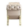 Vatican - Bench - Synthetic Leather, Light Gold & Champagne Silver