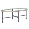 Brantley - Coffee Table - Clear Glass & Sandy Gray