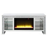 Noralie - 28" TV Stand With Fireplace & LED - Mirrored & Faux Diamonds