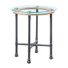 Brantley - End Table - Clear Glass & Sandy Gray