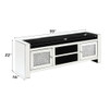 Noralie - 59" Bench With Storage - Mirrored & Faux Diamonds