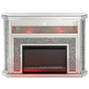 Noralie - 51" Fireplace With LED - Mirrored & Faux Diamonds