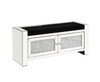 Noralie - 47" Bench With Storage - Mirrored & Faux Diamonds