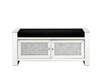 Noralie - 47" Bench With Storage - Mirrored & Faux Diamonds