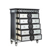 Varian II - Chest - Black Velvet & Black & Sliver Finish