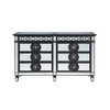 Varian II - Dresser - Mirrored, Black & Sliver