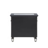 Varian II - Nightstand - Mirrored, Black & Sliver