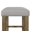 Charnell - Counter Height Stool (Set of 2) - Gray Synthetic Leather & Oak