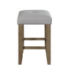 Charnell - Counter Height Stool (Set of 2) - Gray Synthetic Leather & Oak