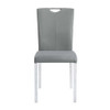 Pagan - Side Chair (Set of 2) - Gray PU & Chrome Finish