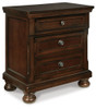 Porter - Two Drawer Night Stand - Dark Brown
